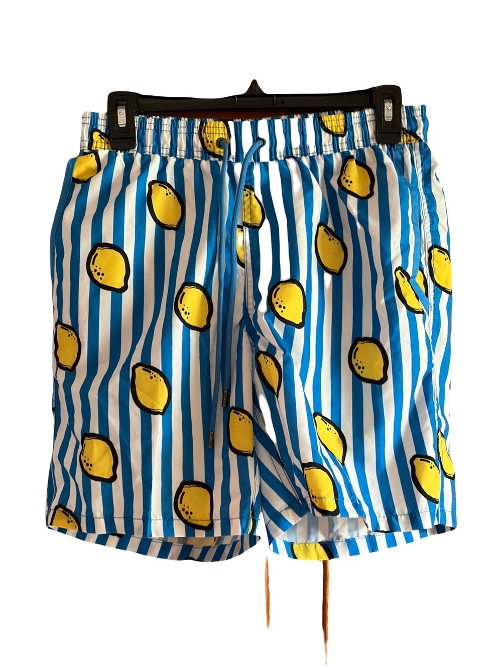 Mr. Swim kids striped Blue & White Lemon Print Swim Shorts size medium - Picture 1 of 5